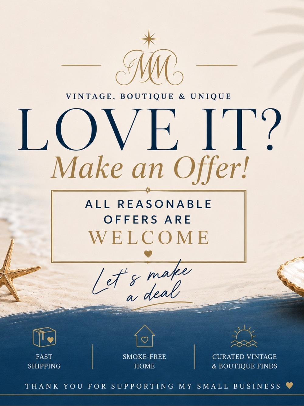 All reasonable offers are welcome!